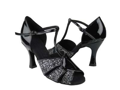 Style S9238 Black & Silver Sparkle - Ladies Dance Shoes | Blue Moon Ballroom Dance Supply