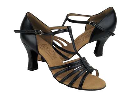 Style S9273 Black Leather - Ladies Dance Shoes | Blue Moon Ballroom Dance Supply