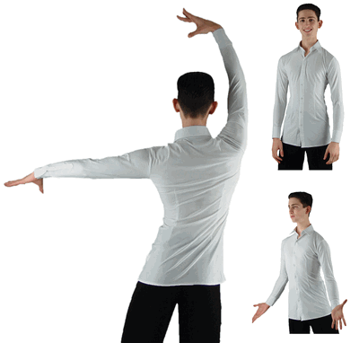 Style Arthur White Ballroom Shirt - Men's Dancewear | Blue Moon Ballroom Dance Supply