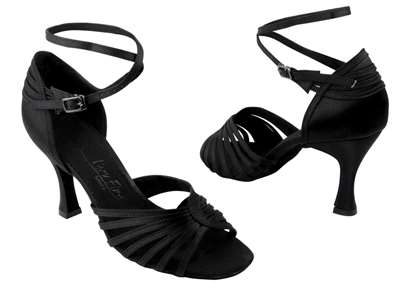 Style SERA1139 Black Satin - Ladies Dance Shoes | Blue Moon Ballroom Dance Supply