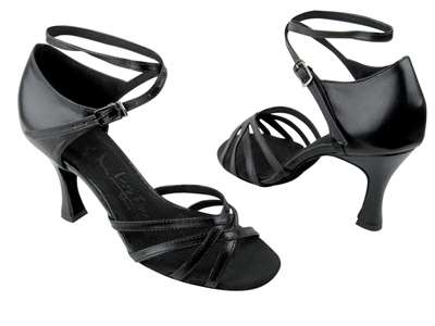 Style SERA1606 Black Leather - Ladies Dance Shoes | Blue Moon Ballroom Dance Supply