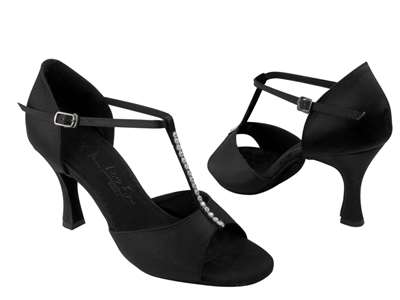 Style SERA1609 Black Satin - Ladies Dance Shoes | Blue Moon Ballroom Dance Supply