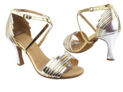 Style SERA1700 Gold & Silver Trim - Ladies Dance Shoes | Blue Moon Ballroom Dance Supply