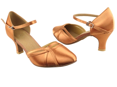 Style SERA3540 Tan Satin - Ladies Dance Shoes | Blue Moon Ballroom Dance Supply