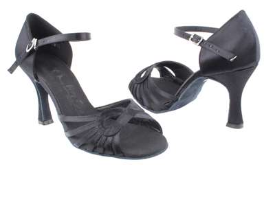 Style SERA3870 Black Satin - Ladies Dance Shoes | Blue Moon Ballroom Dance Supply