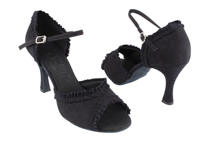 Style SERA7001 Black Velvet - Ladies Dance Shoes | Blue Moon Ballroom Dance Supply
