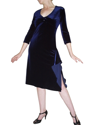 Style A-Line Stretch Velvet Tango Dress - Women's Dancewear | Blue Moon Ballroom Dance Supply