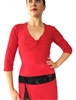 Style 3/4 Sleeve Stretch Velvet Tango Top - Dancewear | Blue Moon Ballroom Dance Supply