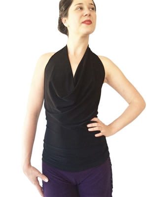 Style Draped Halter Tango Top - Dancewear | Blue Moon Ballroom Dance Supply