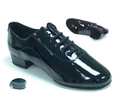 Tomas Black Patent Smooth Shoe - JT & Tomas Collection | Blue Moon Ballroom Dance Supply