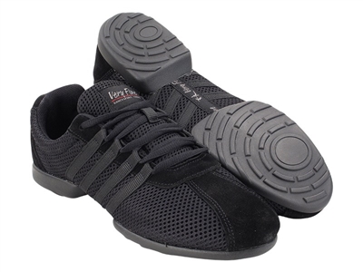 Style VFSN018 Mesh & Suede Black Dance Sneaker - Unisex Dance Shoes | Blue Moon Ballroom Dance Supply