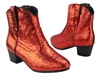 VF Nashville Red Sparkle  Ankle Dance Boot - Dance Boots | Blue Moon Ballroom Dance Supply