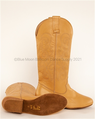 ProDance Tan Country 1.5" Heel Dance Boot - Women's Dance Boots | Blue Moon Ballroom Dance Supply