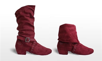 Style SD Urban Charm Burgandy Dance Boot - Women's Dance Boots | Blue Moon Ballroom Dance Supply