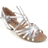 Style SDS Girls Silver 1.2" heel Latin Shoe- Girls Dance Shoes | Blue Moon Ballroom Dance Supply