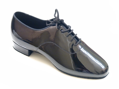 SDS Mens Oxford Black Patent Smooth Shoe - Men's Standard & Smooth | Blue Moon Ballroom Dance Supply