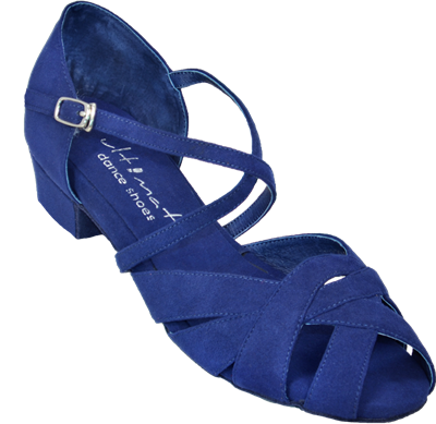 Ultimate Wrapstar Blue Microsuede - Ladies Dance Shoes | Blue Moon Ballroom Dance Supply