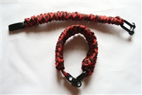 Paracord Survival Bracelet - Red and Black