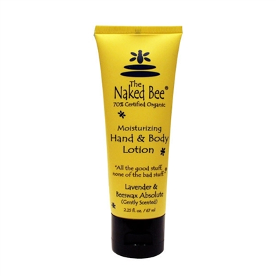 The Naked Bee Lavender & Beeswax Hand & Body Lotion 2.25 oz / 67 ml