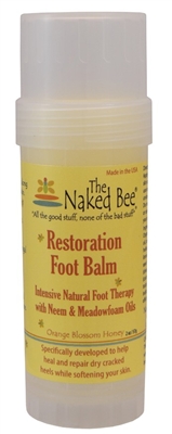 The Naked Bee Restoration Foot Balm 2 oz/57 g Twist up tube