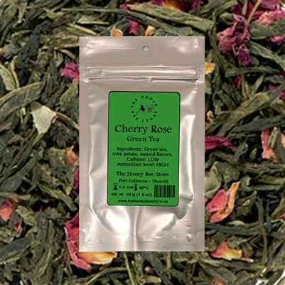 Cherry Rose Green Tea, The Honey Bee Store StCatherines