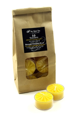 Beeswax Tealights, 10 Pack