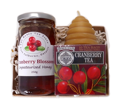 Cranberry Honey, Cranberry Tea & Beeswax Candle