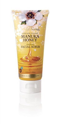 Manuka Honey Manuka Honey Refining Facial Scrub wild ferns, Canada Ontario. The Honey Bee Store