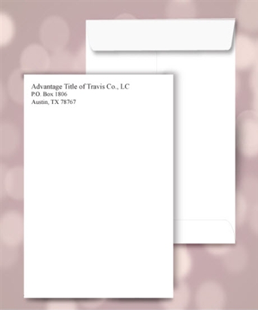 9 x 12 Catalog Envelopes, 1 color print (Black), #20040P