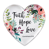 Faith, Hope, Love - Glass Tabletop