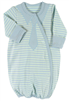 Stripey Blue Newborn Gown