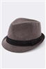 Brown Textured Fedora