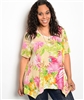 Sand Tropical Floral Top