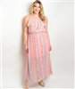 Peach Plus Size Maxi Dress