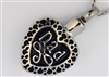 Black And Silver Dad Heart Cremation Pendant (Chain Sold Separately)