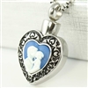 Mother and Child Heart Cremation Pendant (Chain Sold Separately)