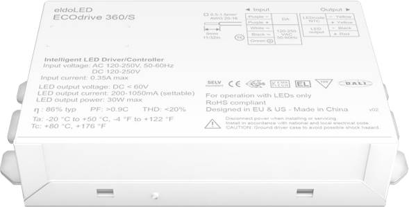 eldoLED | ECOdrive 360 S - eldoLEDLED Driver Terminal Connection