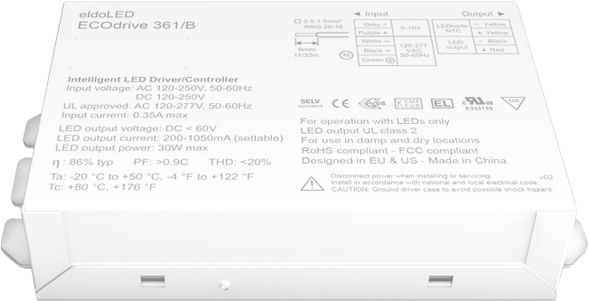 eldoled ECOdrive 361 B | EC0361B | Flicker-Free LED Drivers LED Lighting Supplies