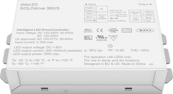 SOLOdrive 360S - eldoLED Flicker-Free LED Driver LED Lighting Supplies