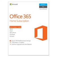 Microsoft Office 365 Home Subscription - 1 Year Exculsive upgrades/features, 5 PC/Mac, 5 Tablet, 5 User, 5 TB OneDrive Cloud Storage -Commercial -WIN/MAC -Box
