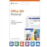 Microsoft Office 365 2019 Personal - Subscription - 1 User - 1 Year - Medialess, Product Key Card (PKC) -Commercial - -Box