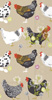 Spatter Hens Linen Guest Towels