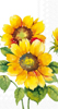 Colourful Sunflowers Guest Towel