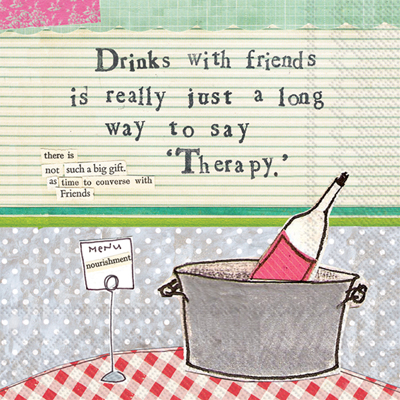 Curly Girl - Wine Therapy Cocktail Napkin
