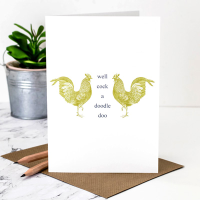 Coulson Macleod Cockerels Greeting Card