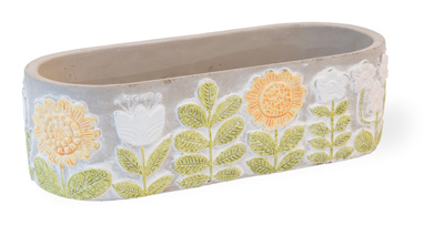 Flower Field Planter Oval