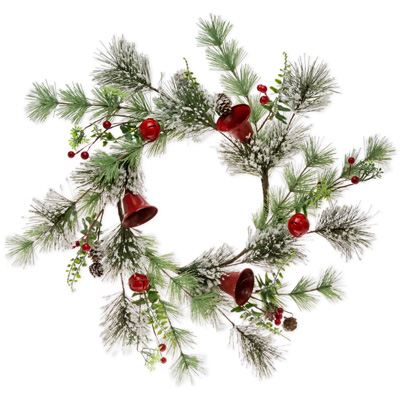 Red Bell Frosted Wreath