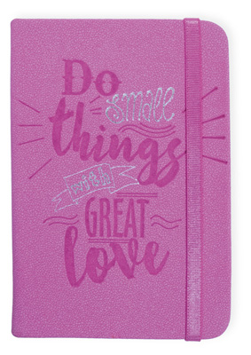 Love Embossed Pink Journal Small