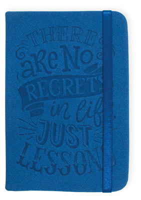 Lessons Embossed Blue Journal Small