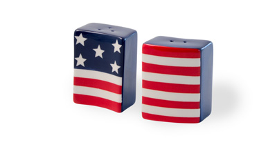 Americana Stars & Stripes Flag Salt & Pepper Set